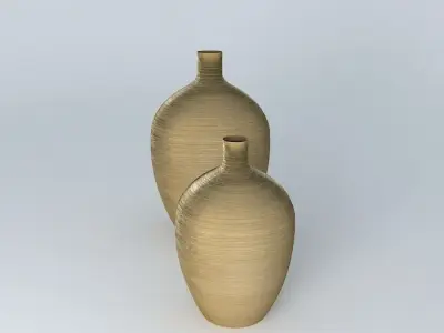 Brushed Gold vessels Free 3D model