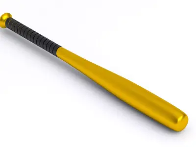 Baseball Bat Gold 3D model