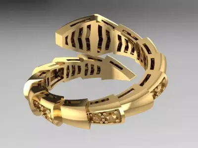 Serpenti Bvlgary ring bulgari serpiente snake 3D print model 3D print model