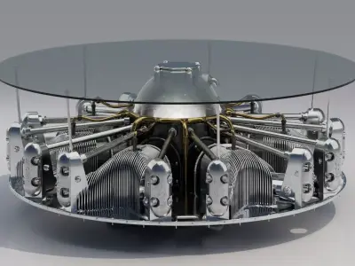 1STDIBS Engine Coffee Table High Poly 3D model
