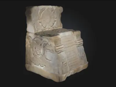 Aztec Stone Altar  Sacred Relic of an Ancient Empire 3D model