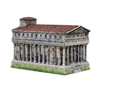 Classical Ancient Temple Architectural Model 3D model