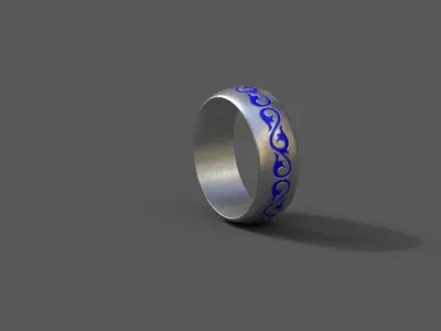 High-Quality 3D Ring Model Pack 4 Low-poly 3D model
