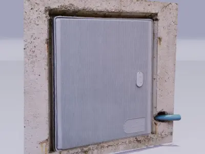 Electrical cabinet cover high-poly 3D model