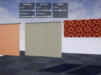 Free UE4 blinds blueprints collection Free low-poly 3D model