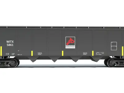 Covered Hopper Car 3D model