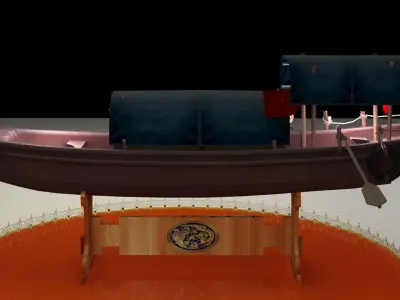 Chinese junk boat 3D model