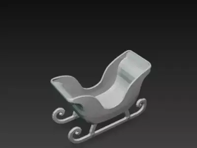 3D Christmas Sleigh Model Festive Holiday Scene 3D print model