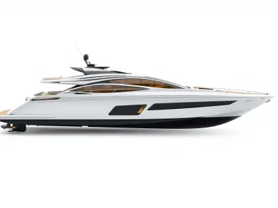 Super-Speed Luxury Yacht Model Pack with Aerodynamic Styling Low-poly 3D model
