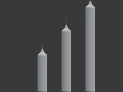Candle Stick Set 3D model