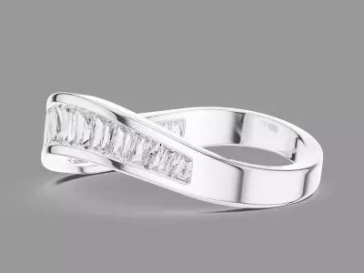 Half Eternity Band Ring  3D print model