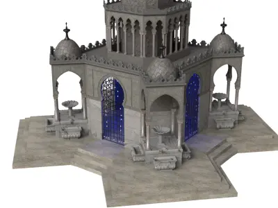 clock tower 3D model by melmir