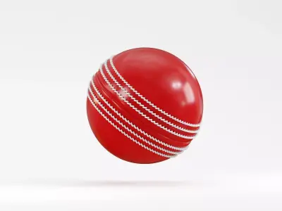 Cricket Ball Low-poly 3D model