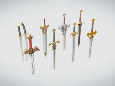 Swords Pack Collection Low-poly 3D model