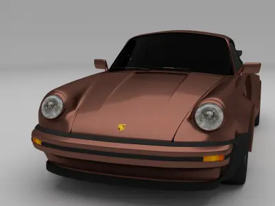 1975 Porsche 911 930  3D model