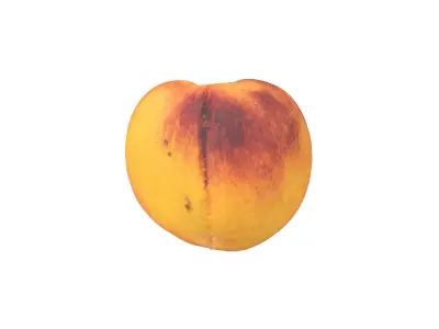 Photorealistic Peach 3D Scan 2 3D model
