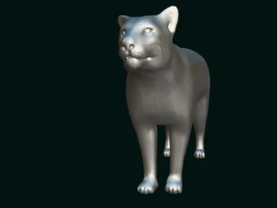 Cougar Cat Low-poly 3D model