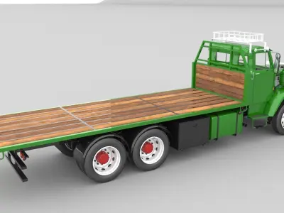 1975  Flatbed Truck 3D model