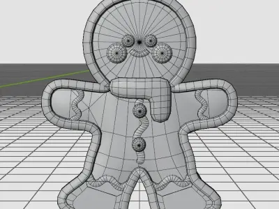 Gengerbread Low-poly 3D model