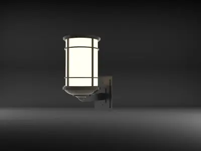 lantern C wall sconce with light 3D model