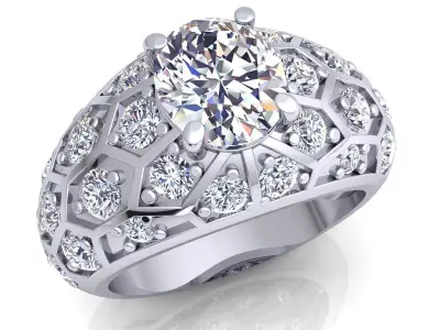 Luxury Woman Ring  3D print model
