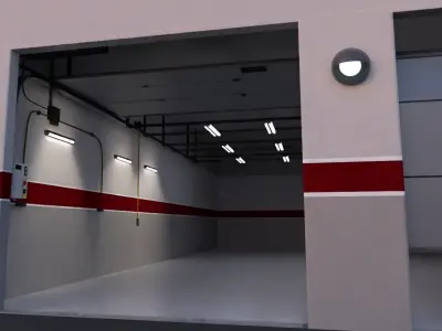 CUSTOM GARAGE CGI SCENE 3D model