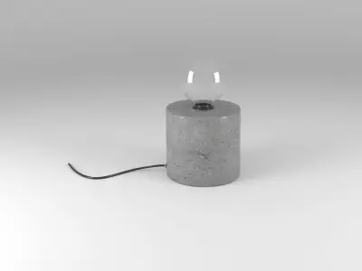 concrete lamp 3D model