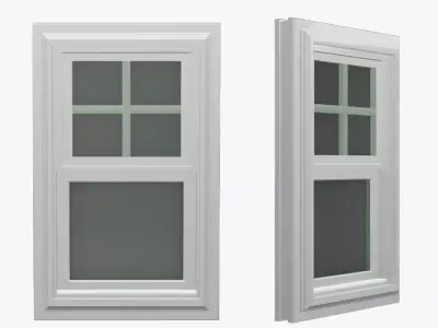 Adjustable Foldable PVC Window 3D model
