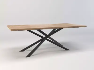 table - dining table - modern table - wood table Low-poly 3D model