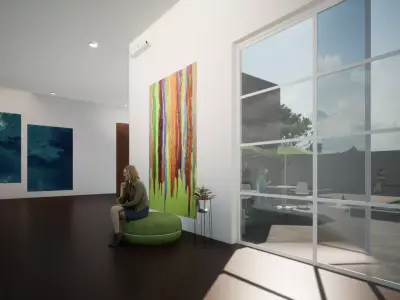 Art Museum - Art Gallery Low-poly 3D model