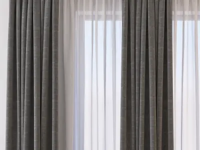 Set 22 Curtains 3D model