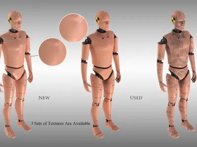 Male Crash Test Dummy -  3 Texture Sets in 1 3D model
