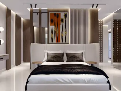 Bedroom and hall sketchup 3D model