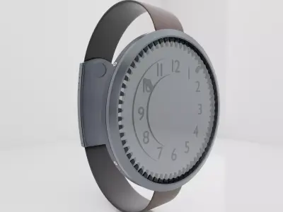 Minimalist Wristwatch 3D Model 3D model