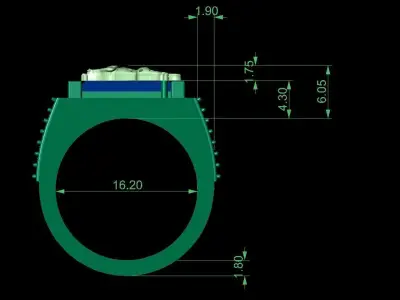 Mens Ring 3D print model buy