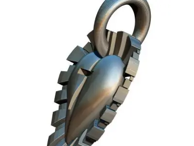 Love Cross Heart Pendant SHINE 3D print model