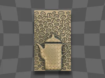 Coffee pot decoration 3D print model