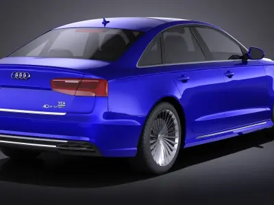 Audi A6L e-tron 2017 VRAY 3D model