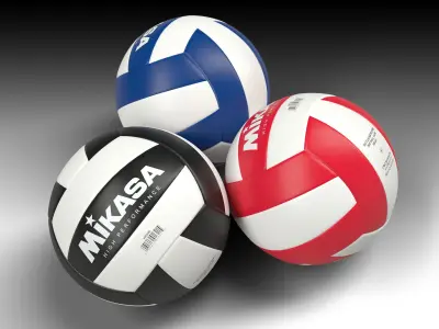 Volleyball - ball -  Mikasa VIP300 Series 3D model