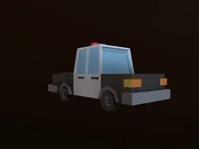 Police car  Low-poly 3D model