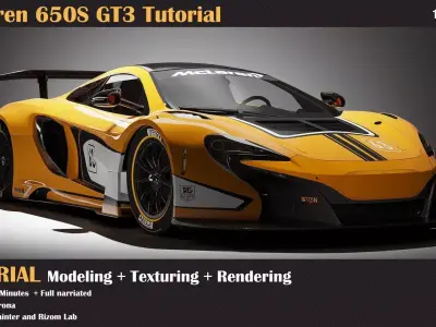 McLaren 650S GT3 Tutorial  3D model