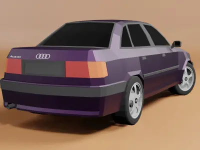Audi 80 B4 low poly  Free low-poly 3D model