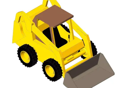Bobcat machine 3d model-29 Low-poly 3D model