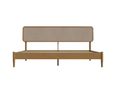 Lupin King Wooden Bed Frame Low-poly 3D model