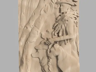 Pets and Owner CNC Panel 3D print model