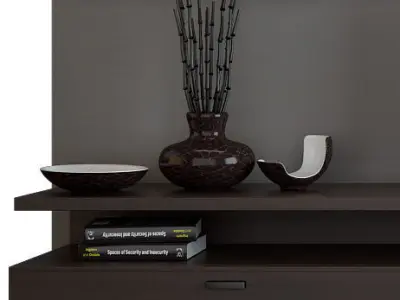 TV wall unit 3 3D model