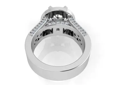Round Halo Ring 3650 3D print model