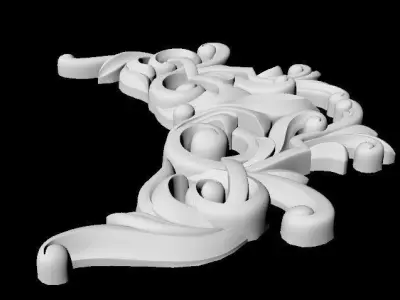 Central decor ornament for furniture 3D model 103