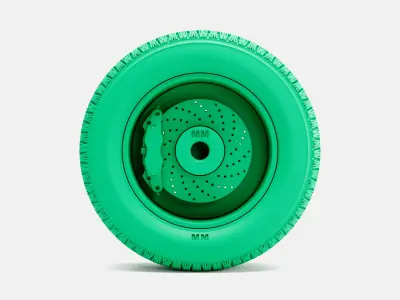 15x7 Kidney Bean Wheel BFGoodrich Radial Tire 3D print model