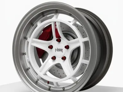 HSR Rai S4 3 Piece Rims wheels 3D model
